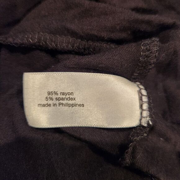 Lane Bryant Womens Black Shirred Waist Midi Dress Size 22/24 Minimalist Edgy - Picture 6 of 9